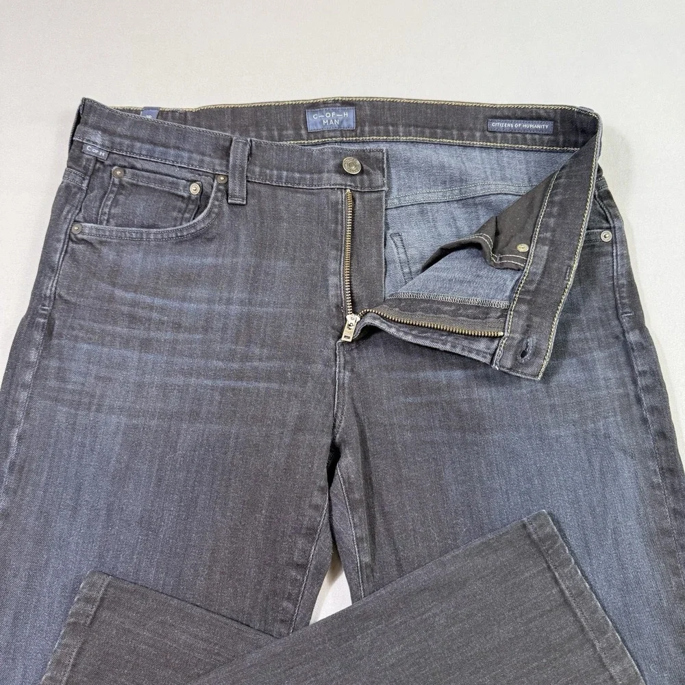 Citizens Of Humanity Jeans Mens 34x32 SID Relaxed Straight Leg Dark Blue Stretch